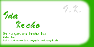 ida krcho business card